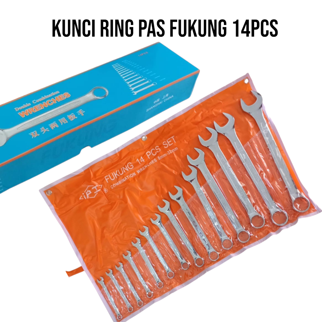 Kunci ring pas set 8-32 FUKUNG 14 pcs//FUKUNG ASLI