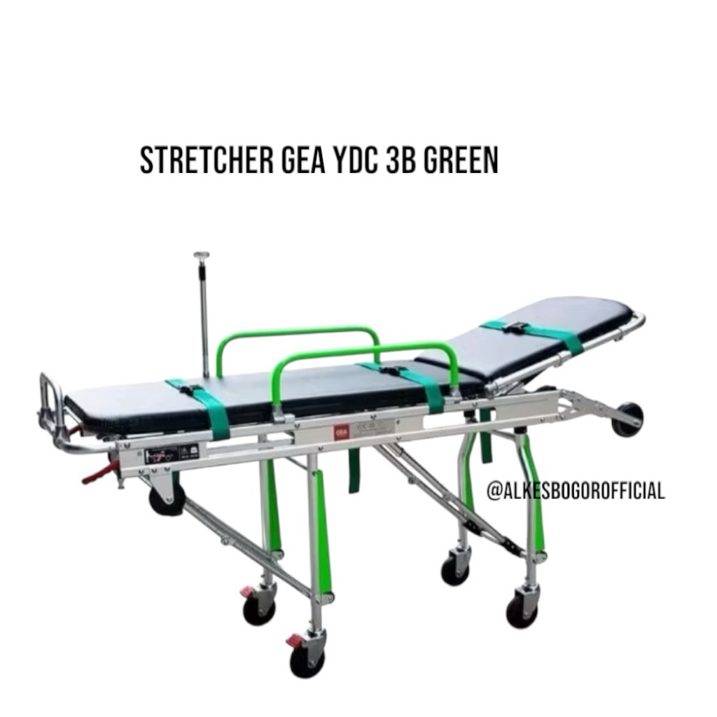 Brangkar Besi Standar Kumplit Sederhana Tandu UGD Dorong Pasien Stainless | Brancard Emergency abs B