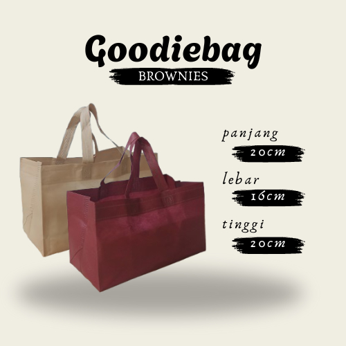 

Tas Goodiebag Spunbond 20x16x20 - Souvenir, Hajatan & Belanja - Bahan Spubond Tebal
