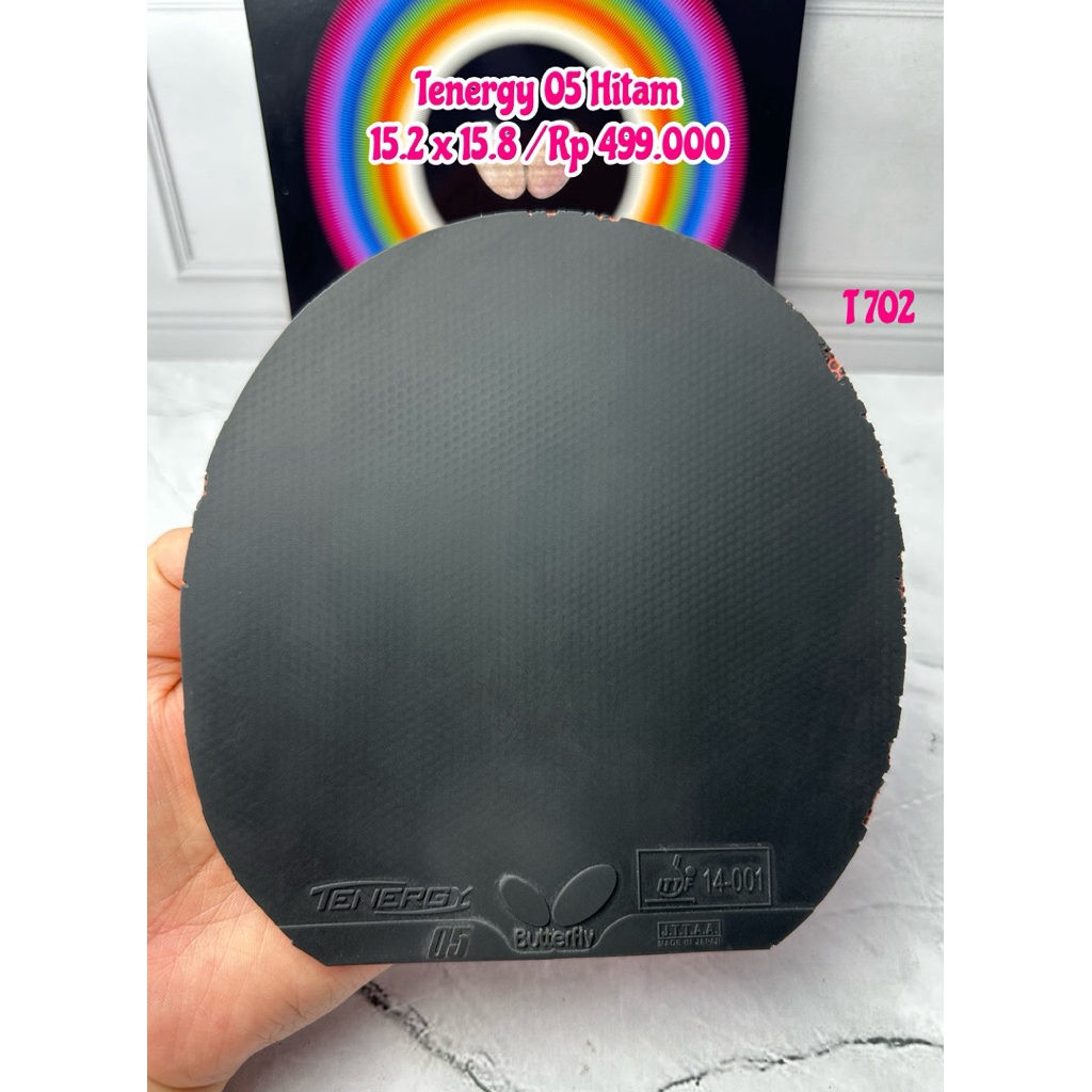 SECOND BET BAT BAD KARET TENIS MEJA PINGPONG BUTTERFLY TENERGY 05 HITAM ORIGINAL MARKETJEPANG