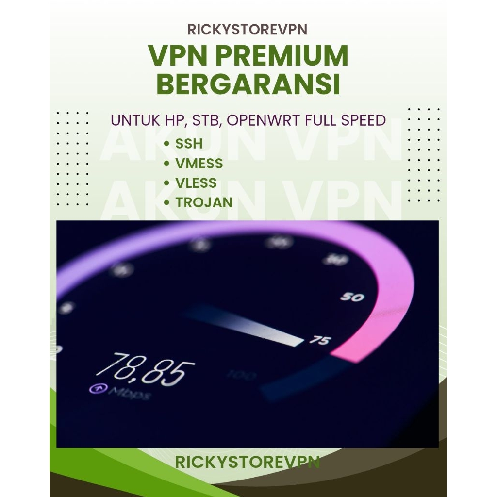Akun Premium VPN SSH VLESS VMESS TROJAN ID & SG 30 Hari