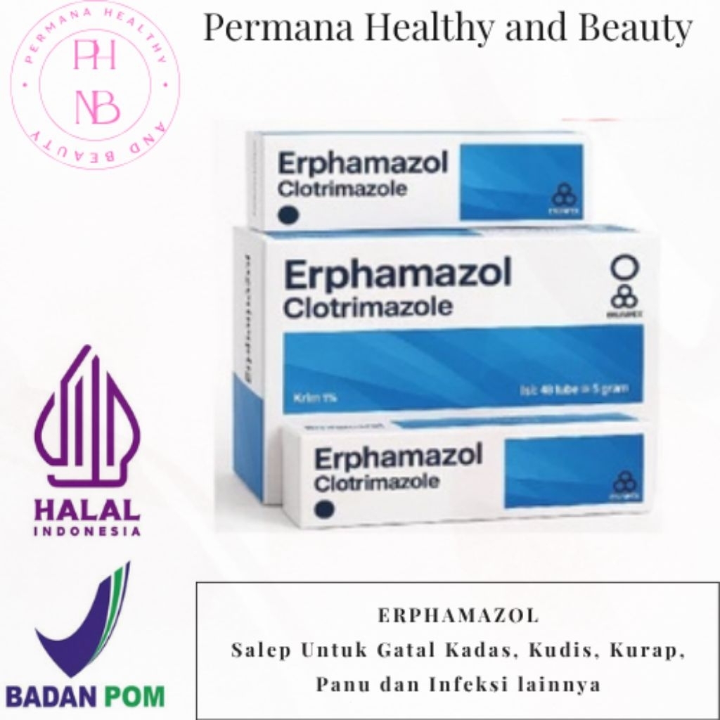 ERPHAMAZOL CREAM 5 GR / SALEP ANTI JAMUR / KRIM ANTI JAMUR / CLOTRIMAZOLE KRIM