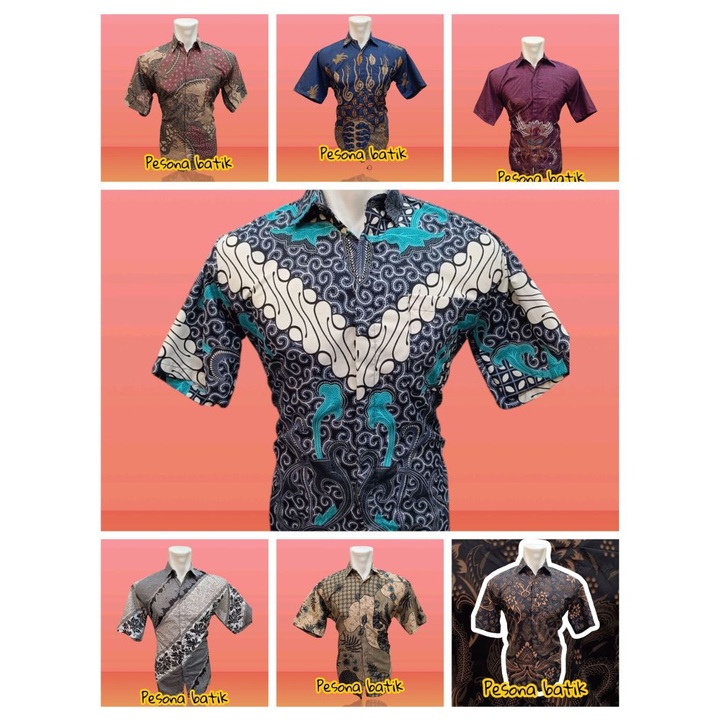 batik pria tangan pendek dan panjang MK | batik pria terbaru| batik pria terkini| batik pria terlari