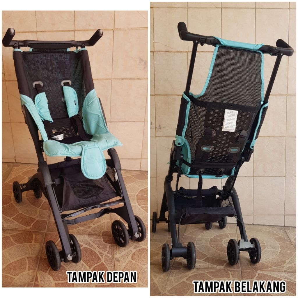 Kereta dorong bayi/ Cocolatte Stroller Pockit D340E Blue Preloved