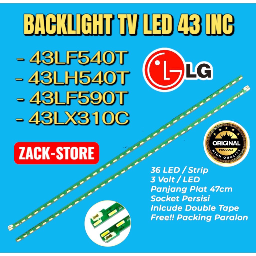 BACKLIGHT TV LG 43LF540T 43LH540T 43LF590T 43LX310C LAMPU BACKLIGHT LG 43LF540 43LF590 43LF590