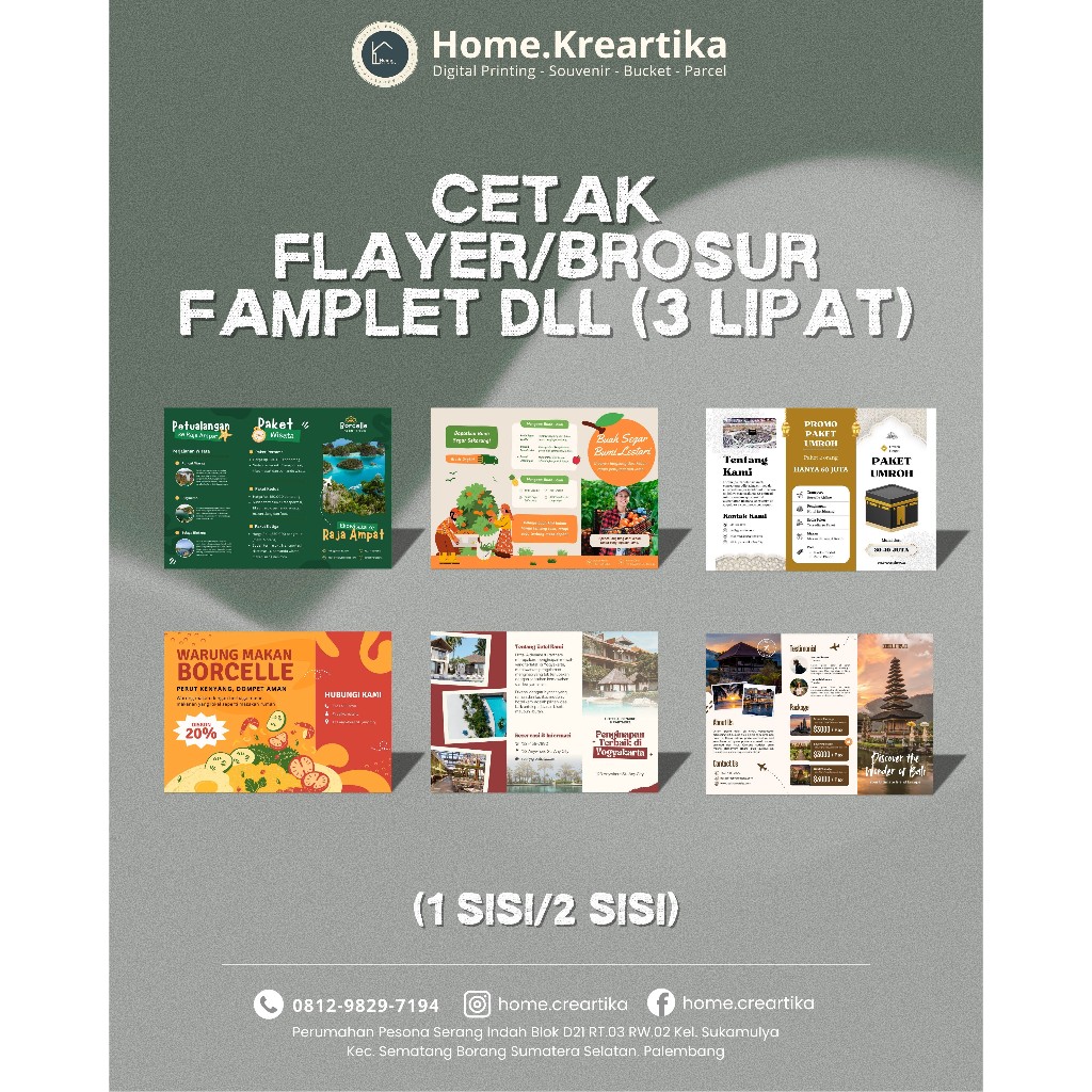

Cetak Flyer, Brosur, Famplet A4/A5 | 1 Sisi & 2 Sisi | Desain Bebas