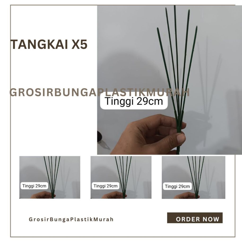 Kawat Bunga Tangkai Bunga Cabang 5 / 1 Lusin