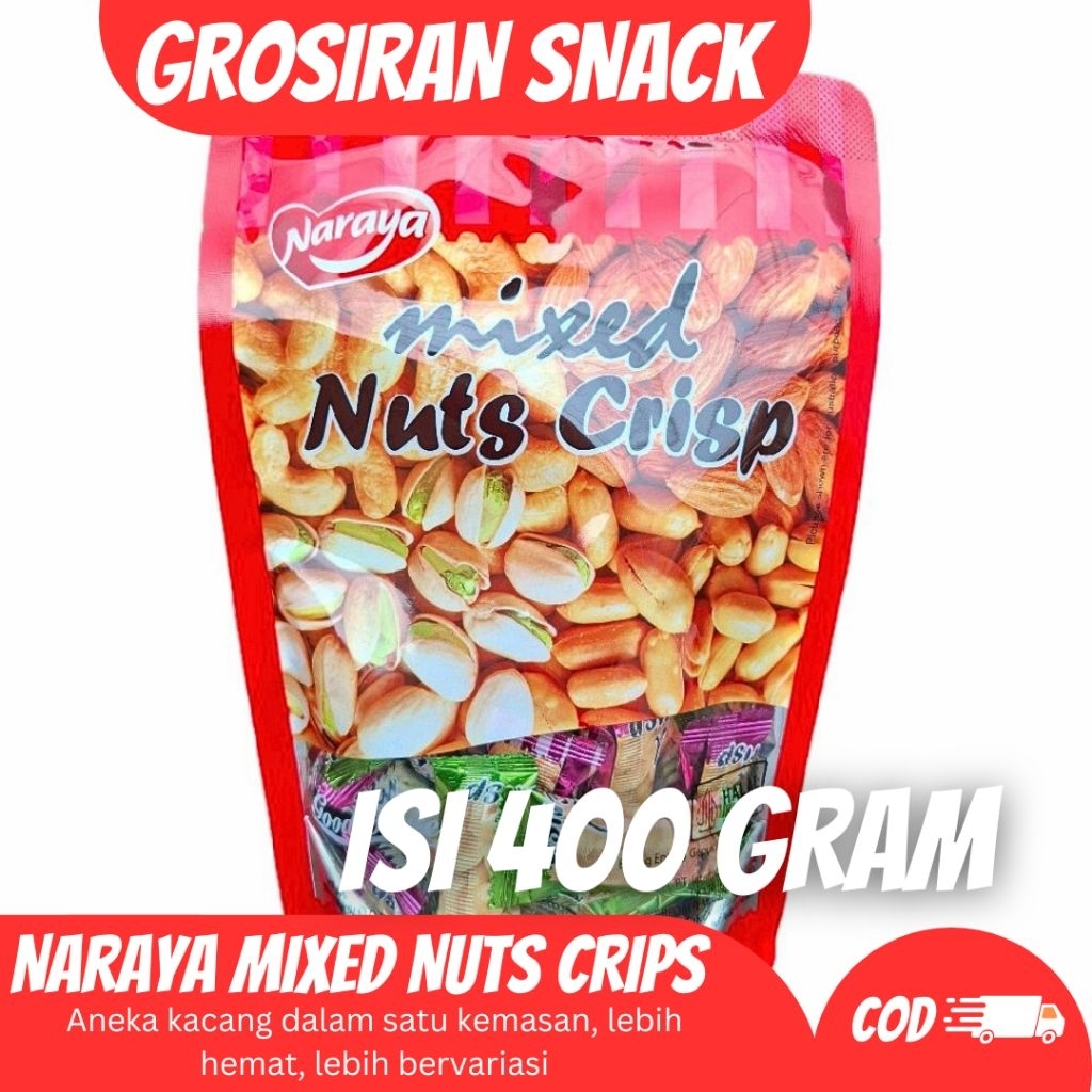 

Naraya Mixed Nuts Crips / Naraya Kacang Mix / Naraya Mixed Nuts Crips Halal @400gr