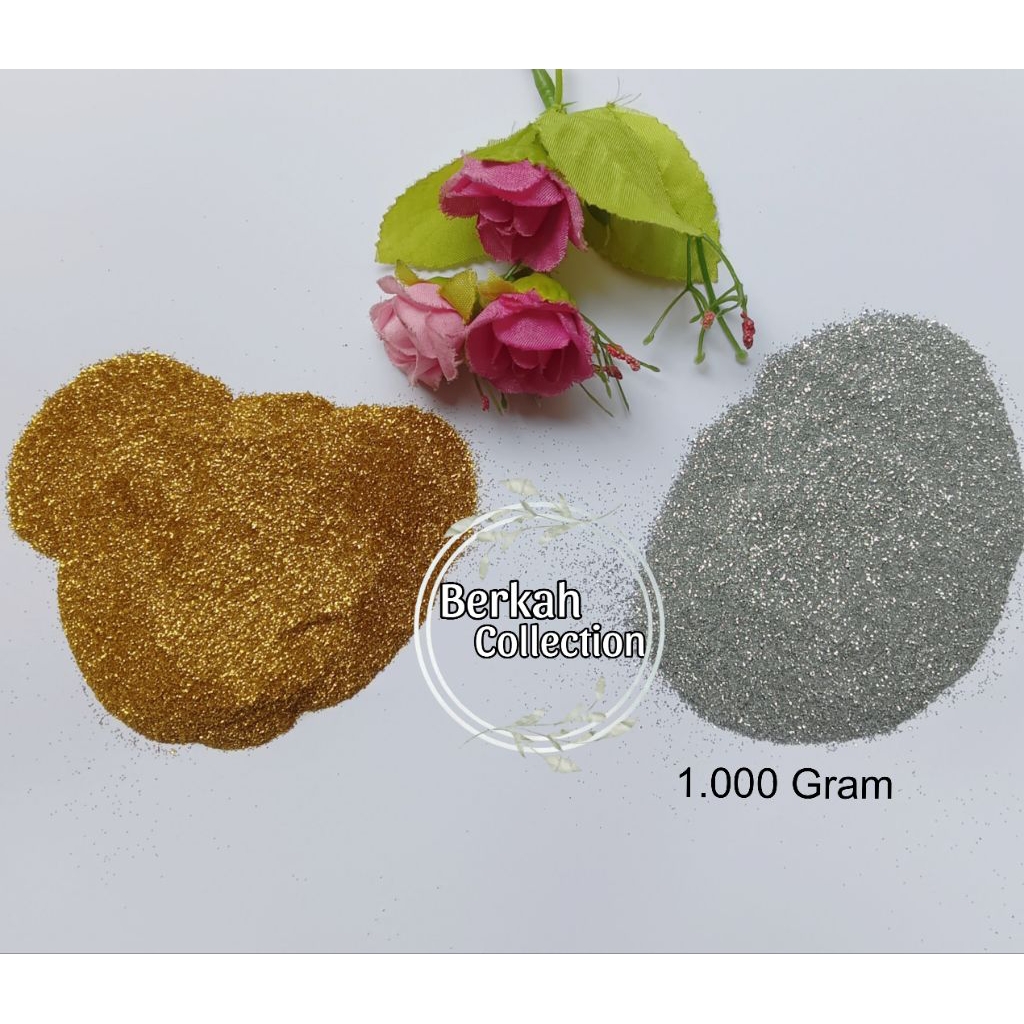 Kiloan Glitter bubuk emas,silver berat 1KG