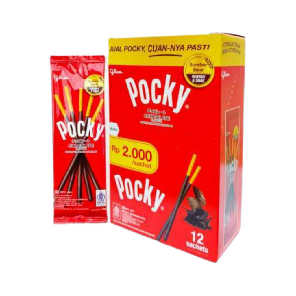 

Pocky Biskuit Stik Rasa Coklat 11g (1 box/12 sachet)