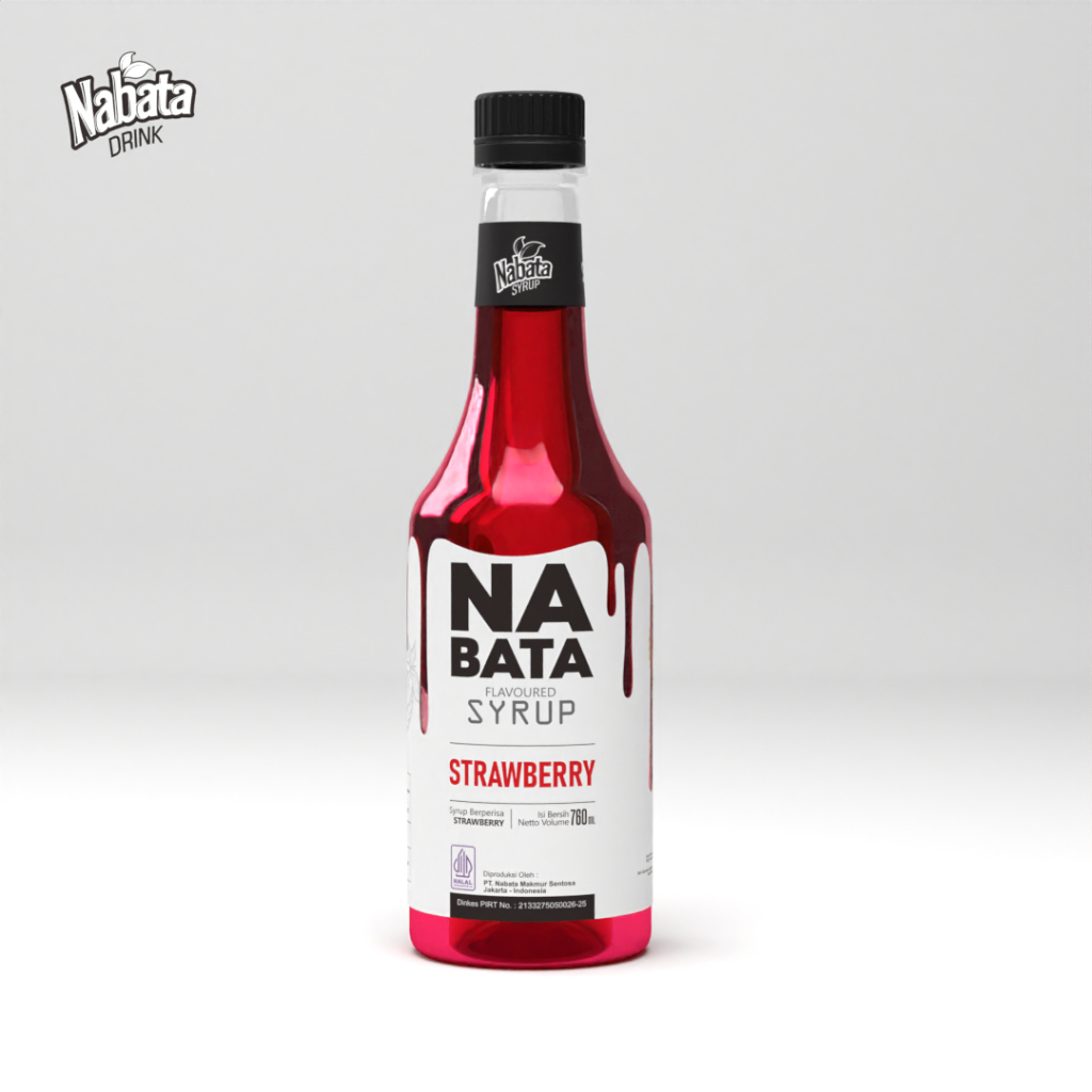 

Nabata Syrup Strawberry 750 ML Halal Sirup Premium Ala Hotel Restoran Cafe
