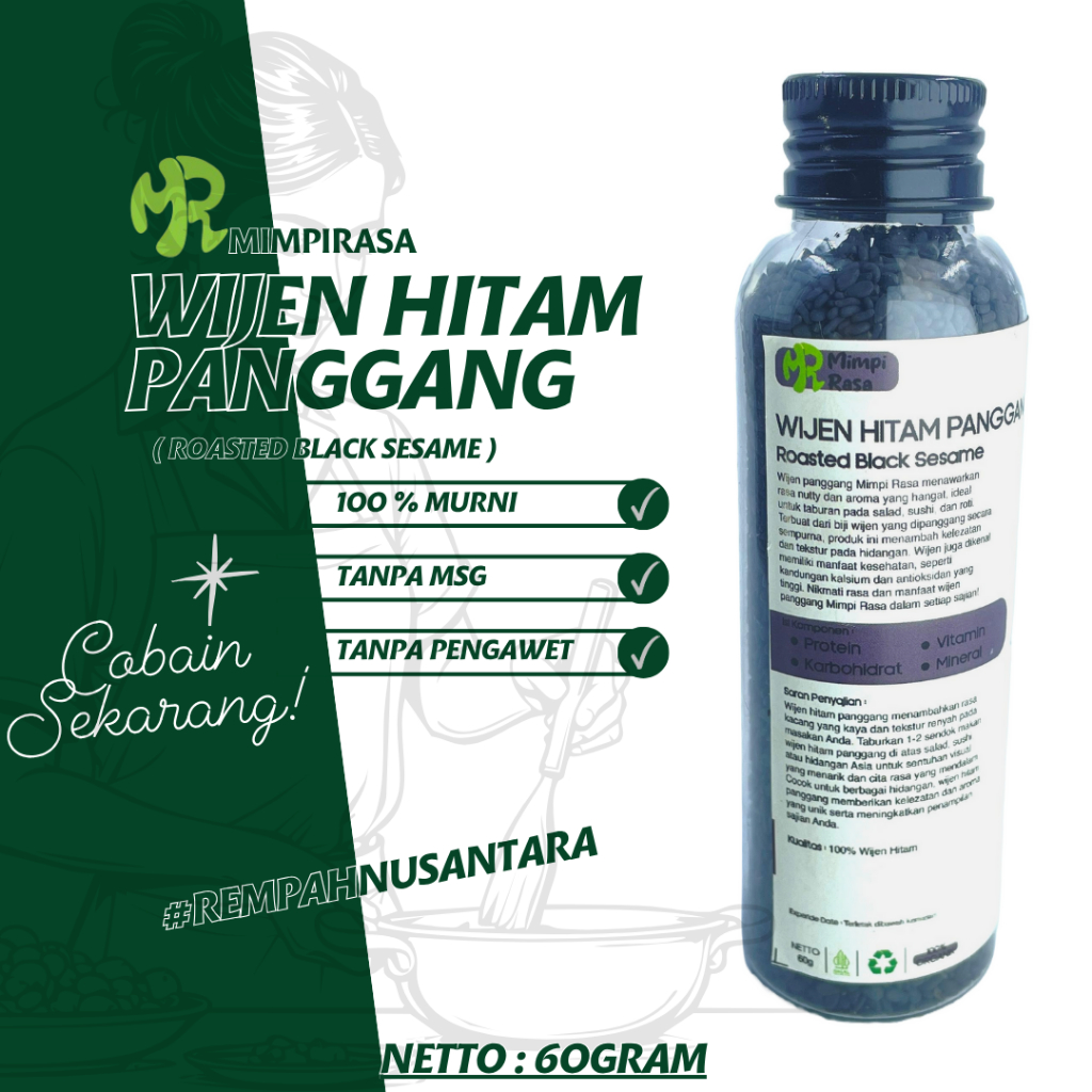 

BUMBU | BIJI WIJEN HITAM PANGGANG 75g