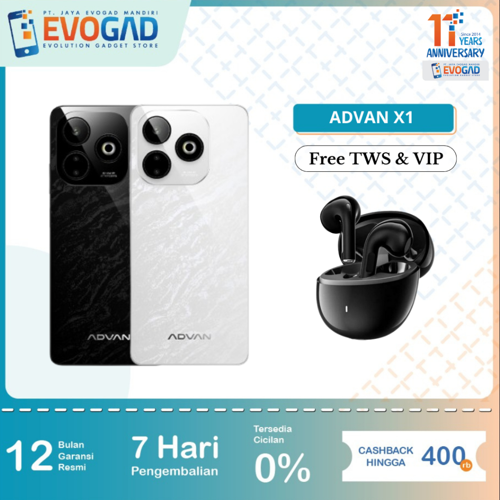 Advan Gaming Smartphone X1 8/128GB, Mediatek Helio G100, 6.78" 120Hz FHD+ | 64MP Sony IMX782 | Garan