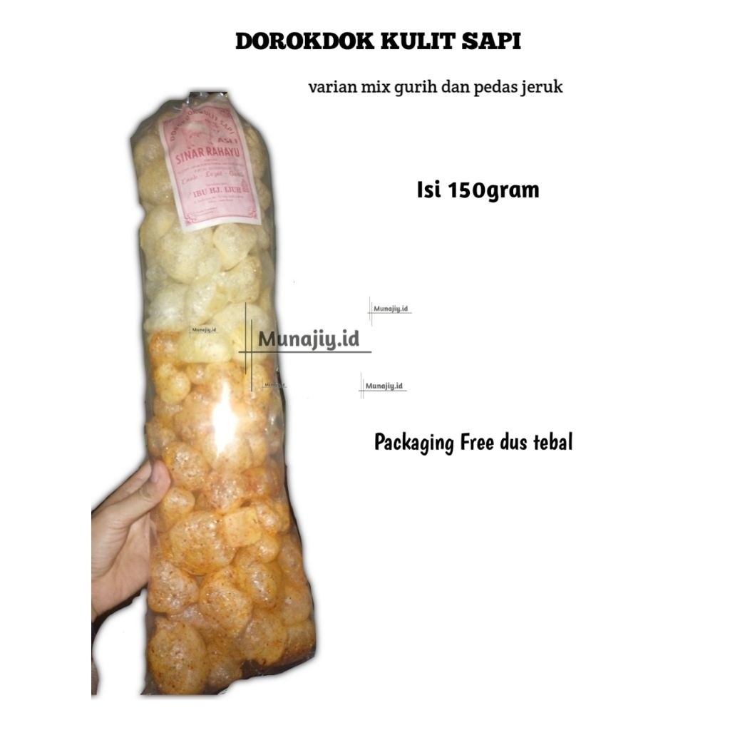 

DOROKDOK KULIT SAPI MIX GURIH PEDAS DAUN JERUK 250GRAM