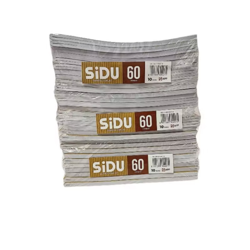 

1 Pack Buku Tulis Sekolah SIDU (60 Lembar 10 Buku) Cover Sampul Coklat