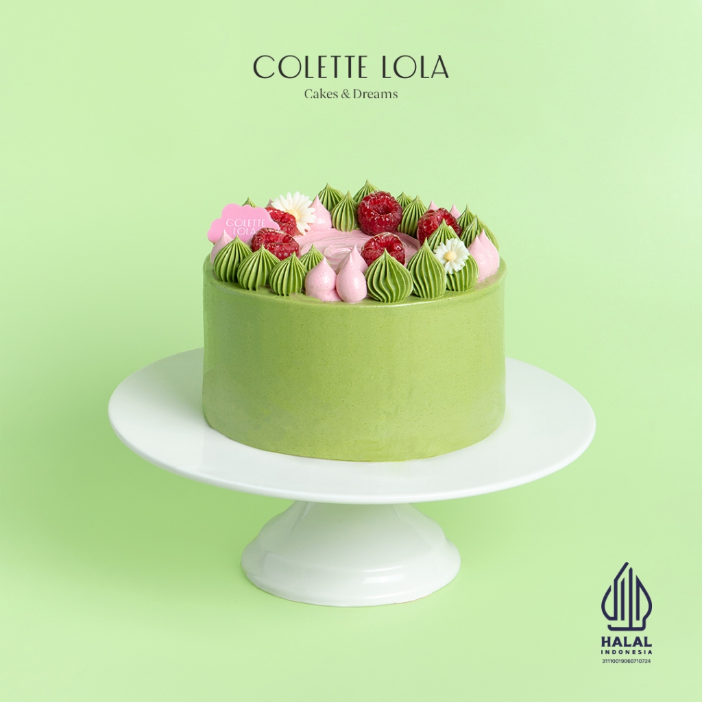 

Kue / Cake Colette Lola Uji Matcha Raspberry - Round 16cm