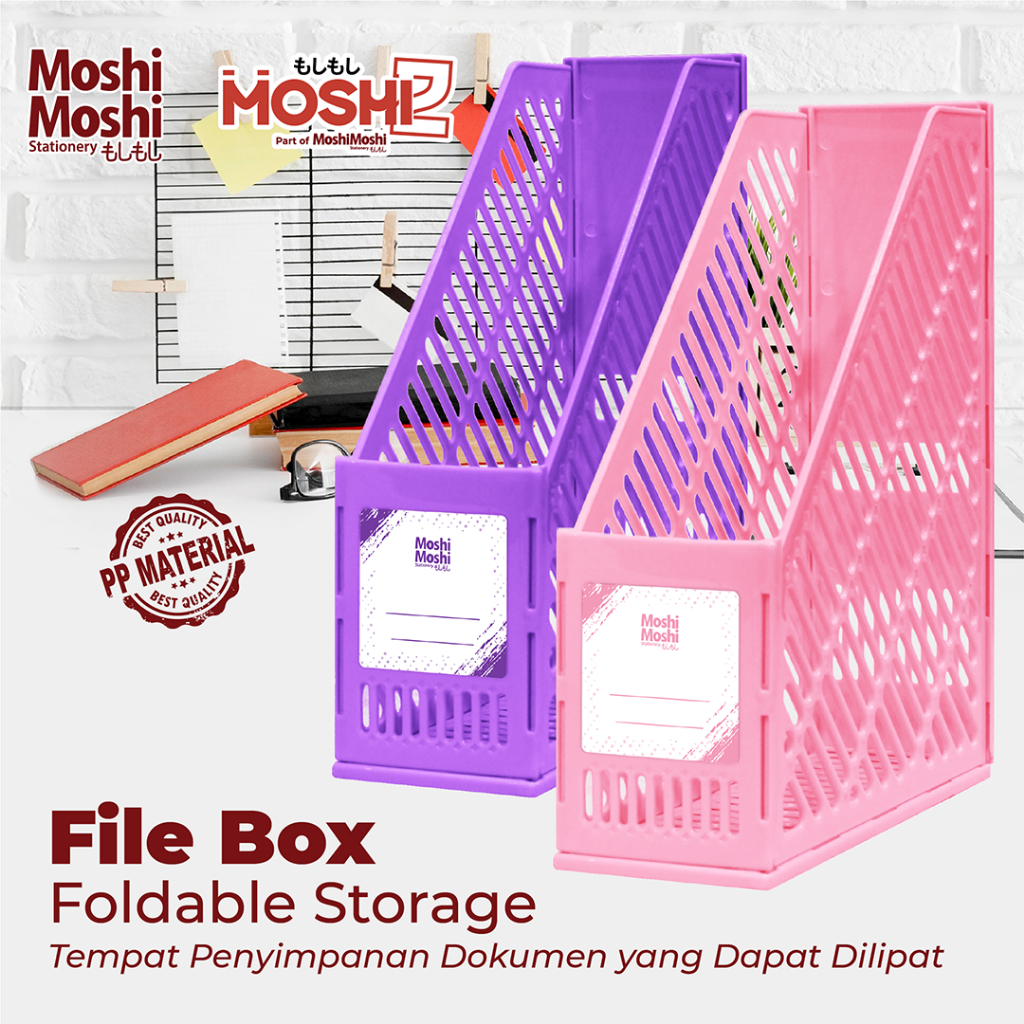 

File Box Moshi Foldable Storage Tempat Penyimpan Lipat Dokumen Kantor