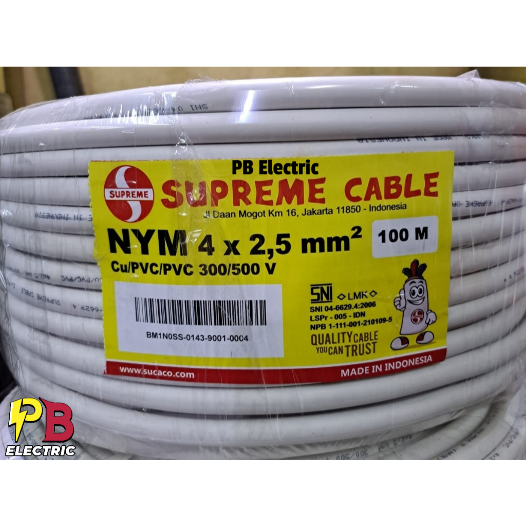 Kabel NYM 4 x 2.5 mm Merk Supreme / Kabel NYM 4 x 2,5 mm Supreme / Supreme NYM 4x2.5