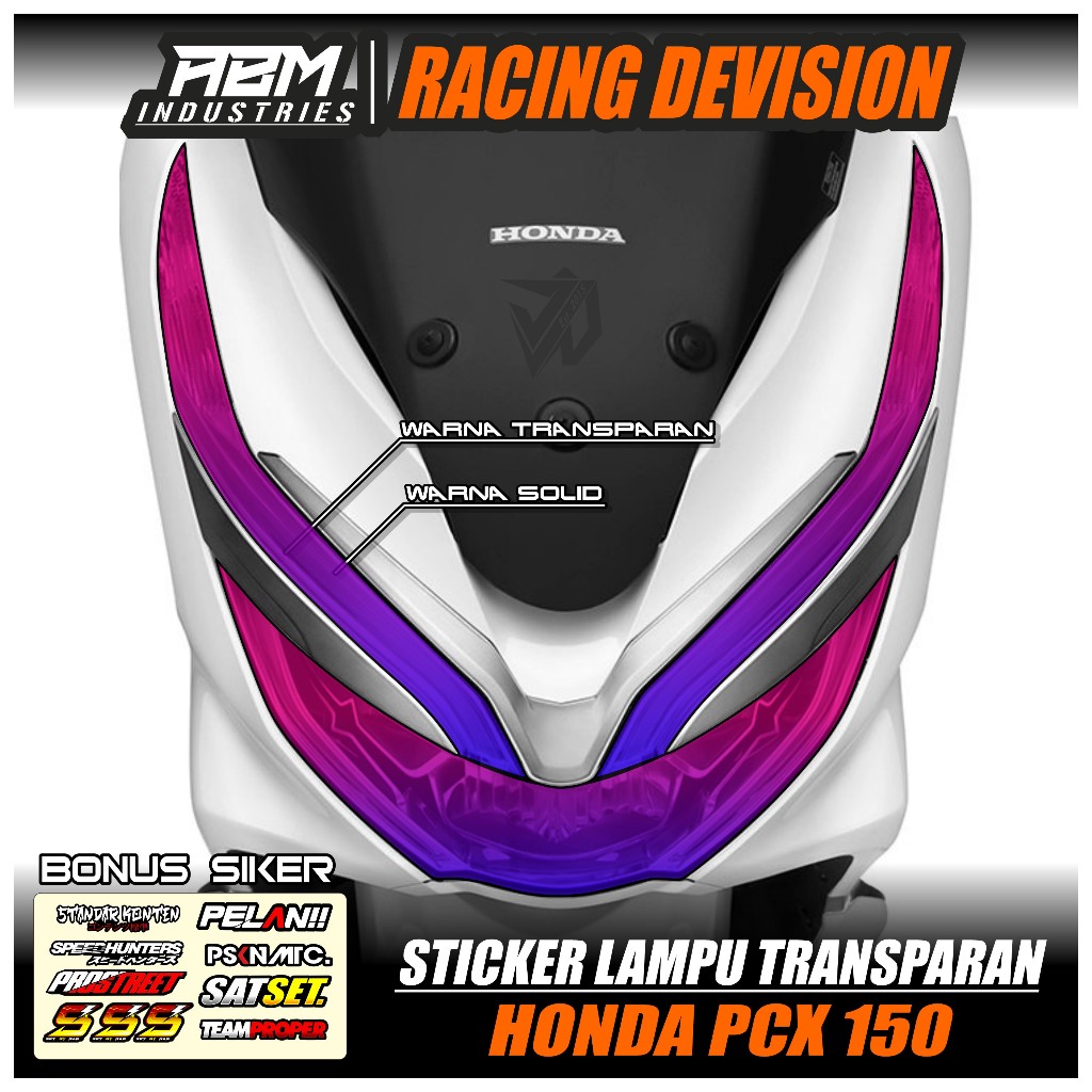 STICKER LAMPU ALIS TRANSPARAN MOTOR PCX 150 STICKER VARIASI - STICKER LAMPU MOTOR PCX 150 NEW 04