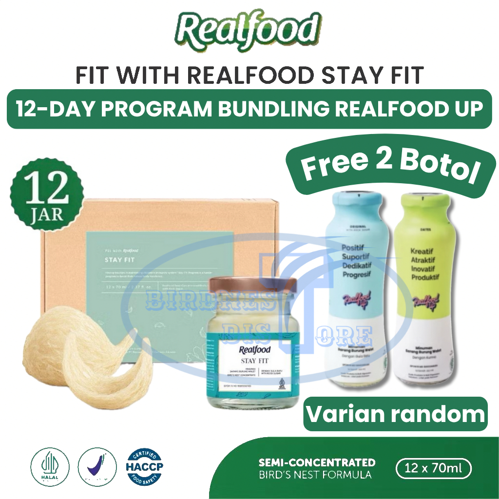 

REALFOOD STAY FIT 12 JAR MINUMAN SARANG BURUNG WALET REALFOOD INDONESIA