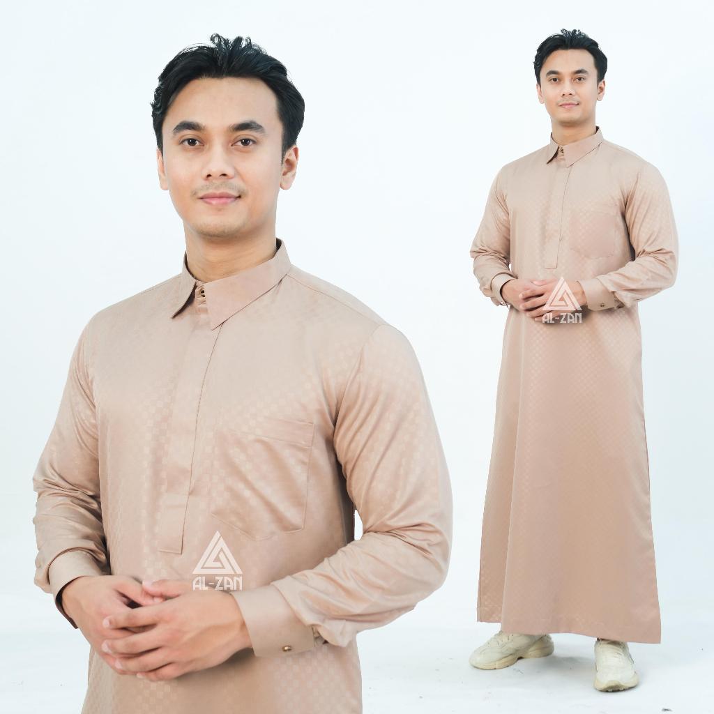 HOT jubah pria muslim slimfit jubah gamis pria lengan panjang busana muslim baju jubah muslim Katun