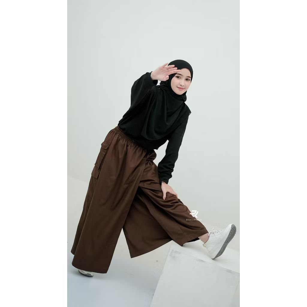 rok celana bahan drill preloved