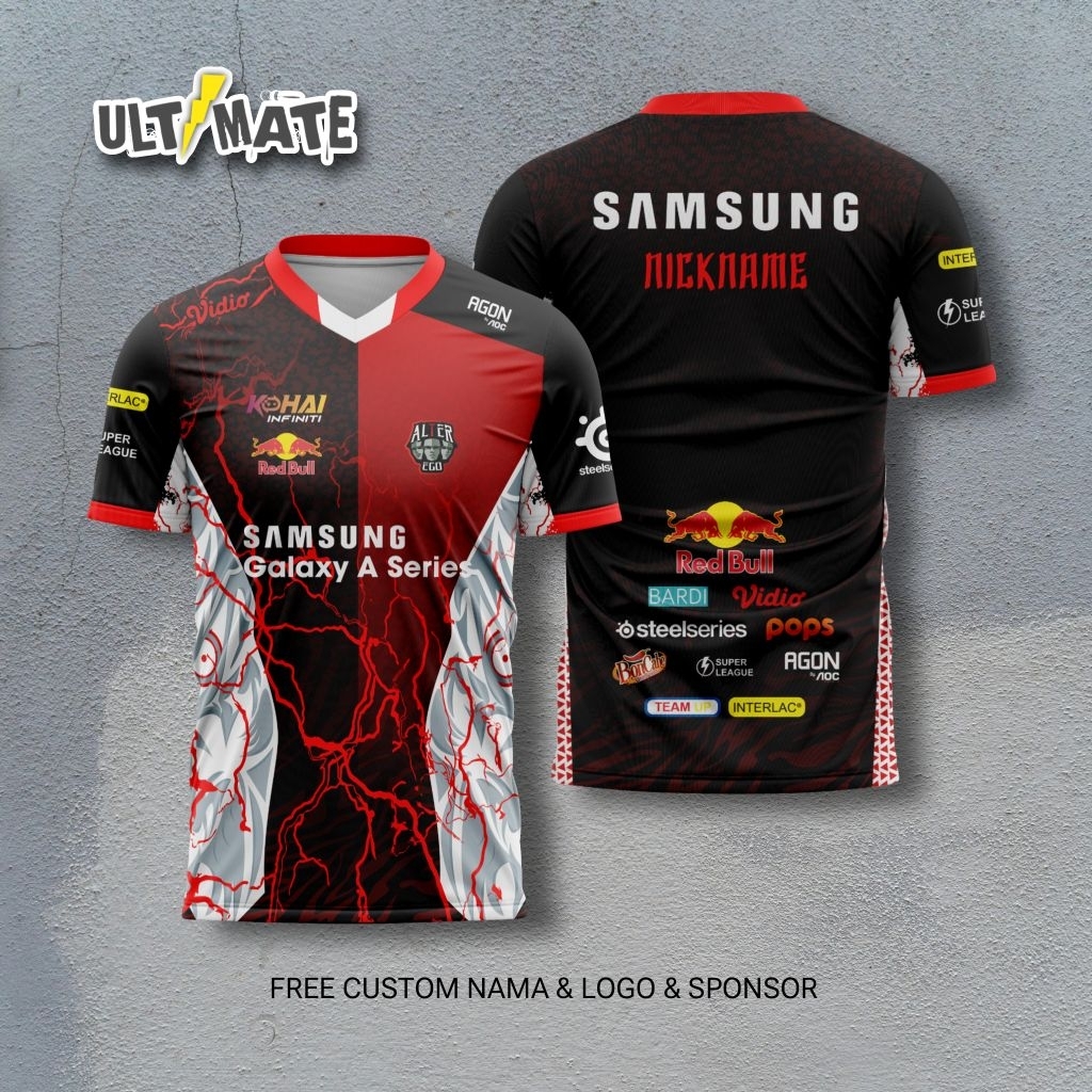Jersey/kaos Alter Ego Full Printing Gratis Custom Nama Logo Nomor Sponsor Bahan Dry Fit & Dry Puma