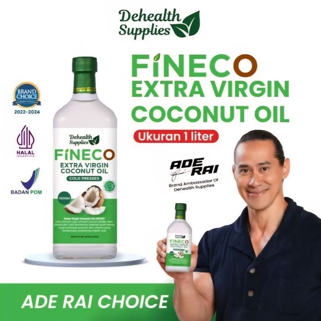 

FINECO - 1 LITER | Extra Virgin Coconut Oil EVCO | Dehealth Supplies VCO
