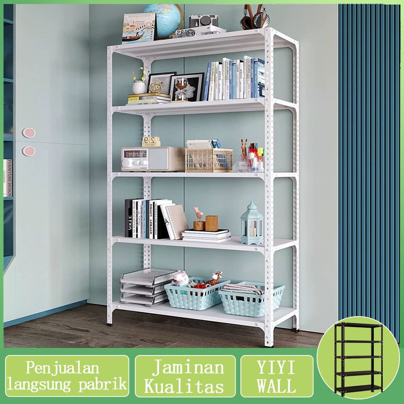 Rak Susun Rak Besi Siku 5 Susun Rak Gudang Rak Besi Siku Lubang Rak Serbaguna 40*120*200