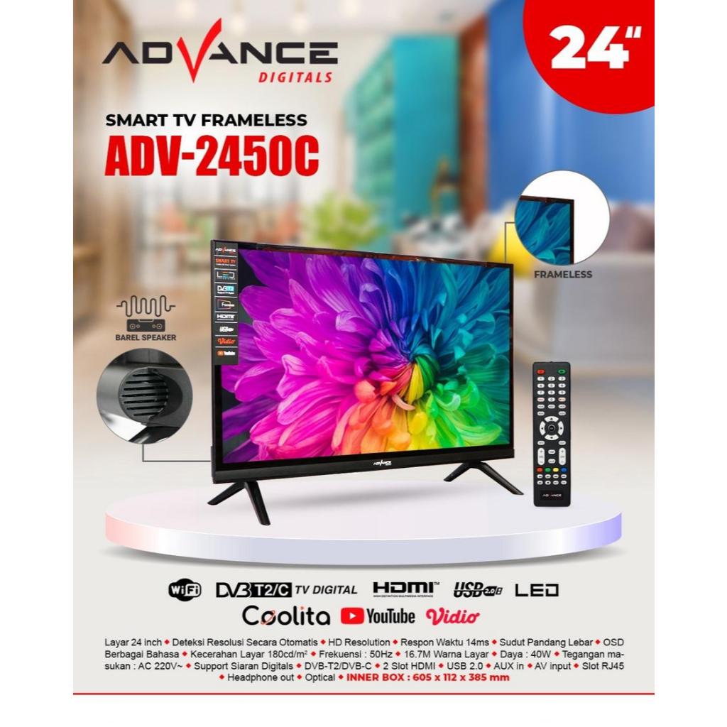 TV ADVANCE SMART 24 INCH ADV-2450C - Garansi Resmi