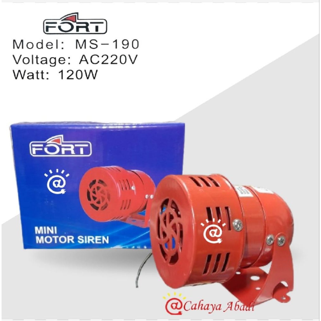 FORT Mini Motor Sirine MS-190 / Bell Bel Mini Siren MS190 FORT