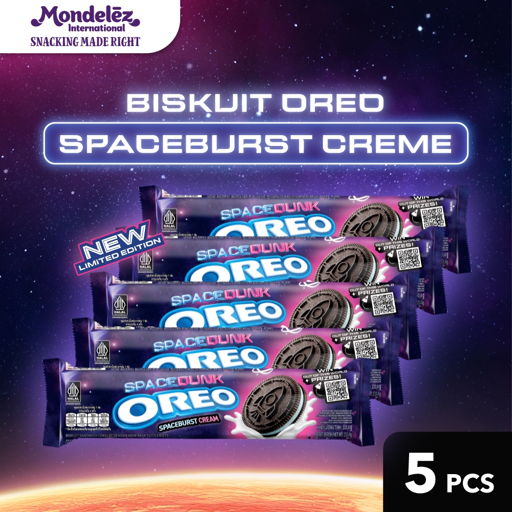 

Oreo Spaceburst Cream 110.4G x 5 - Edisi Space Dunk | Cookies Biskuit Cemilan Anak & Dewasa