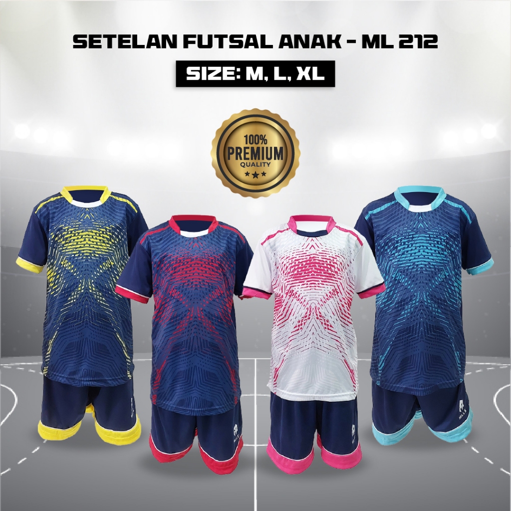 SETELAN FUTSAL ANAK KAOS SEPAKBOLA PRINTING ML 212