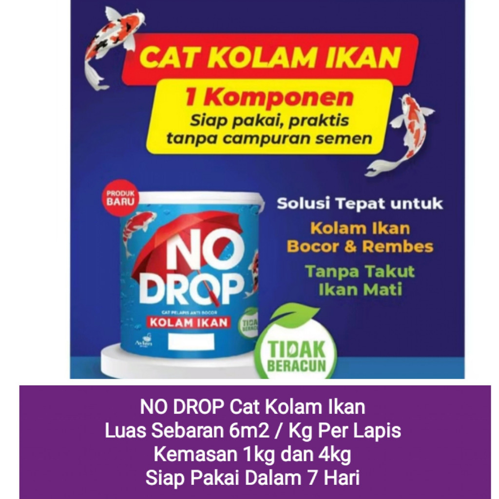 No Drop Cat Kolam Ikan 1 KG Biru Hitam