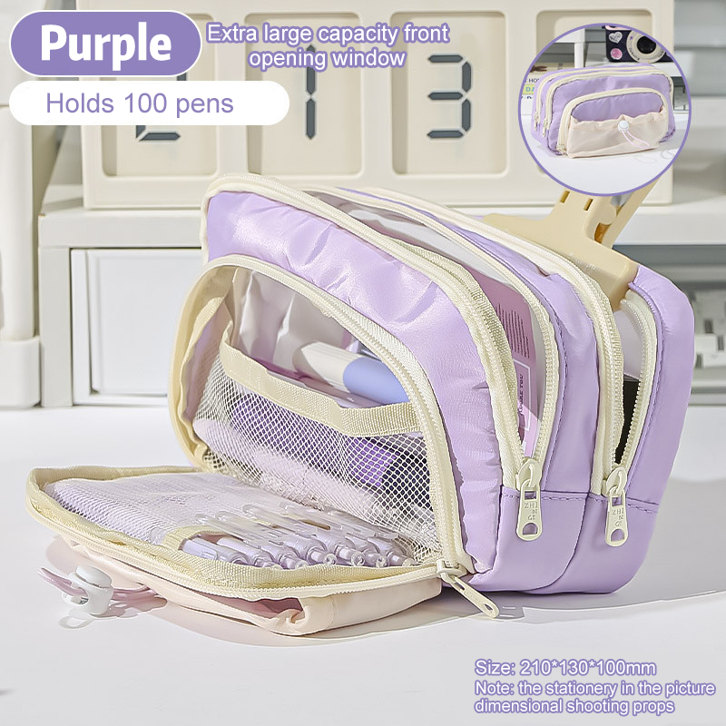 

Large Capacity Kawaii Pencil Cases flip Pencil Bag Pouch Holder Box for Girls Office Student