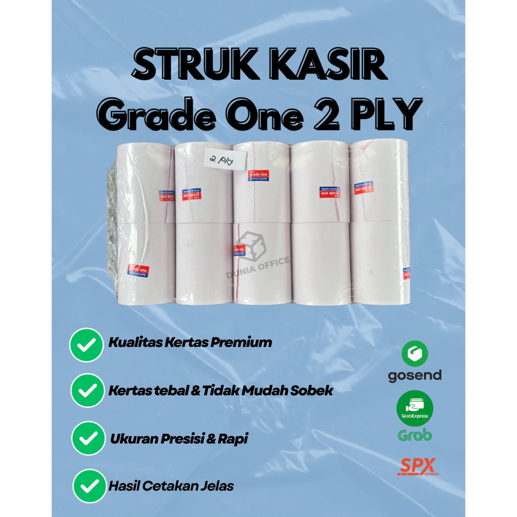 

Struk Kasir NCR 2PLY 75 x 65 Grade One (G1)