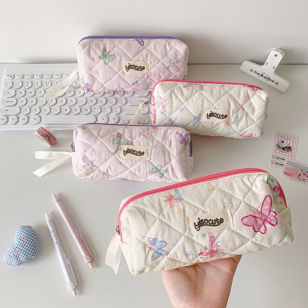 

PINKY ROW - Butterfly Coquette YURI Pencil Case - Kotak Pensil - Make Up Pouch - Pouch