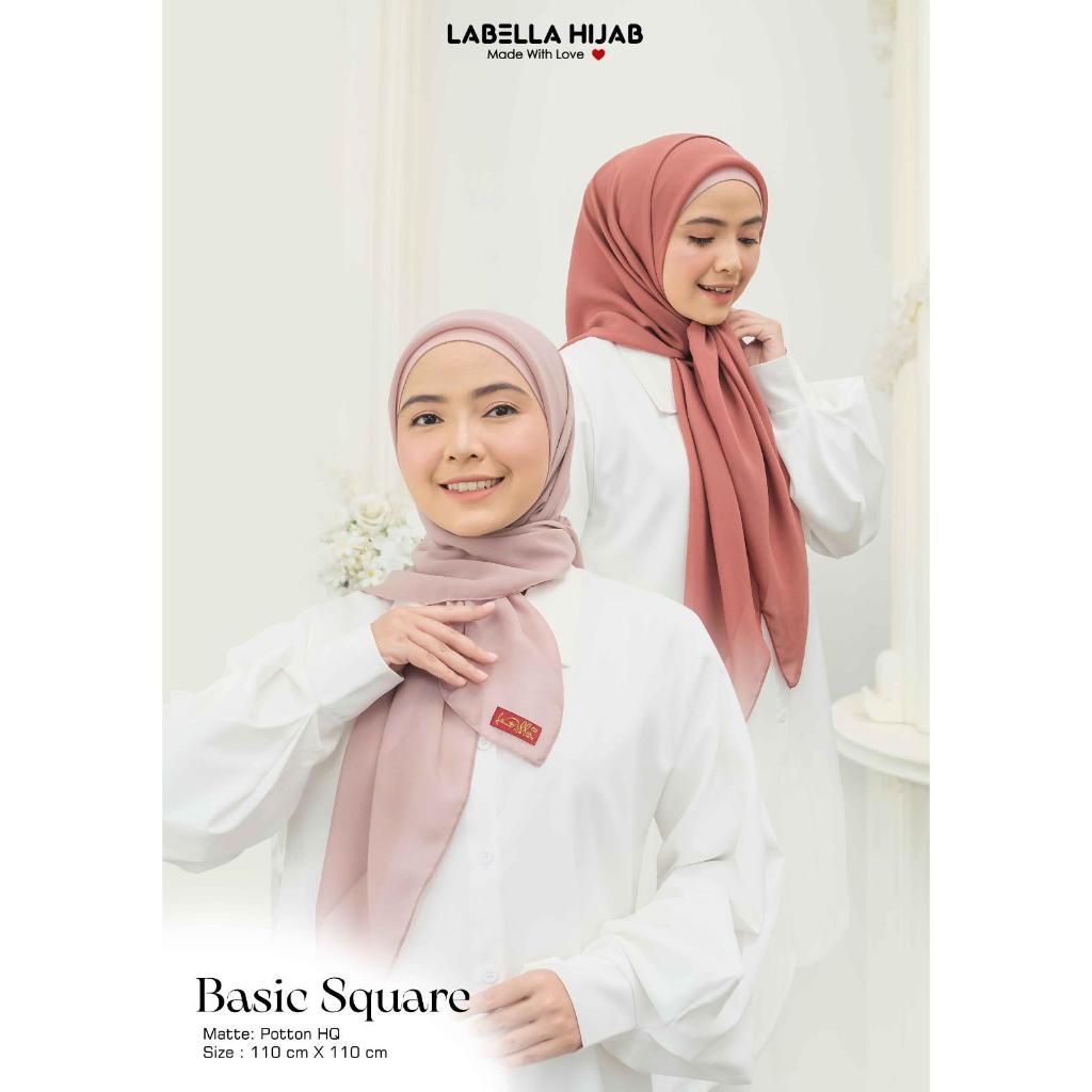 Labella Hijab ORI - Hijab Segiempat Basic Square Polycotton by Labella
