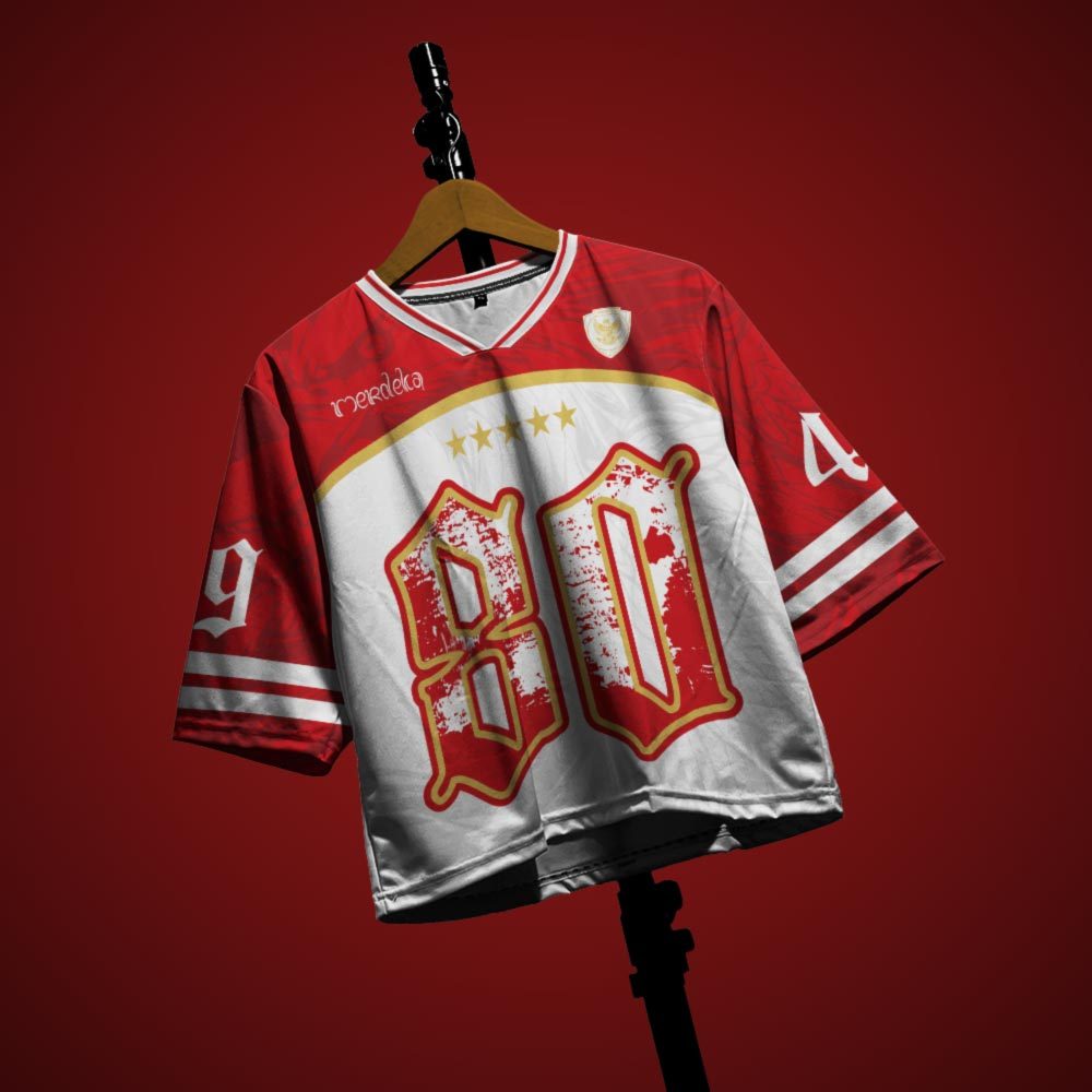 GAMEPLANE - Kaos Jersey Boxy Vintage HUT RI-80 ART 3 Oversize Unisex Custom Full Printing