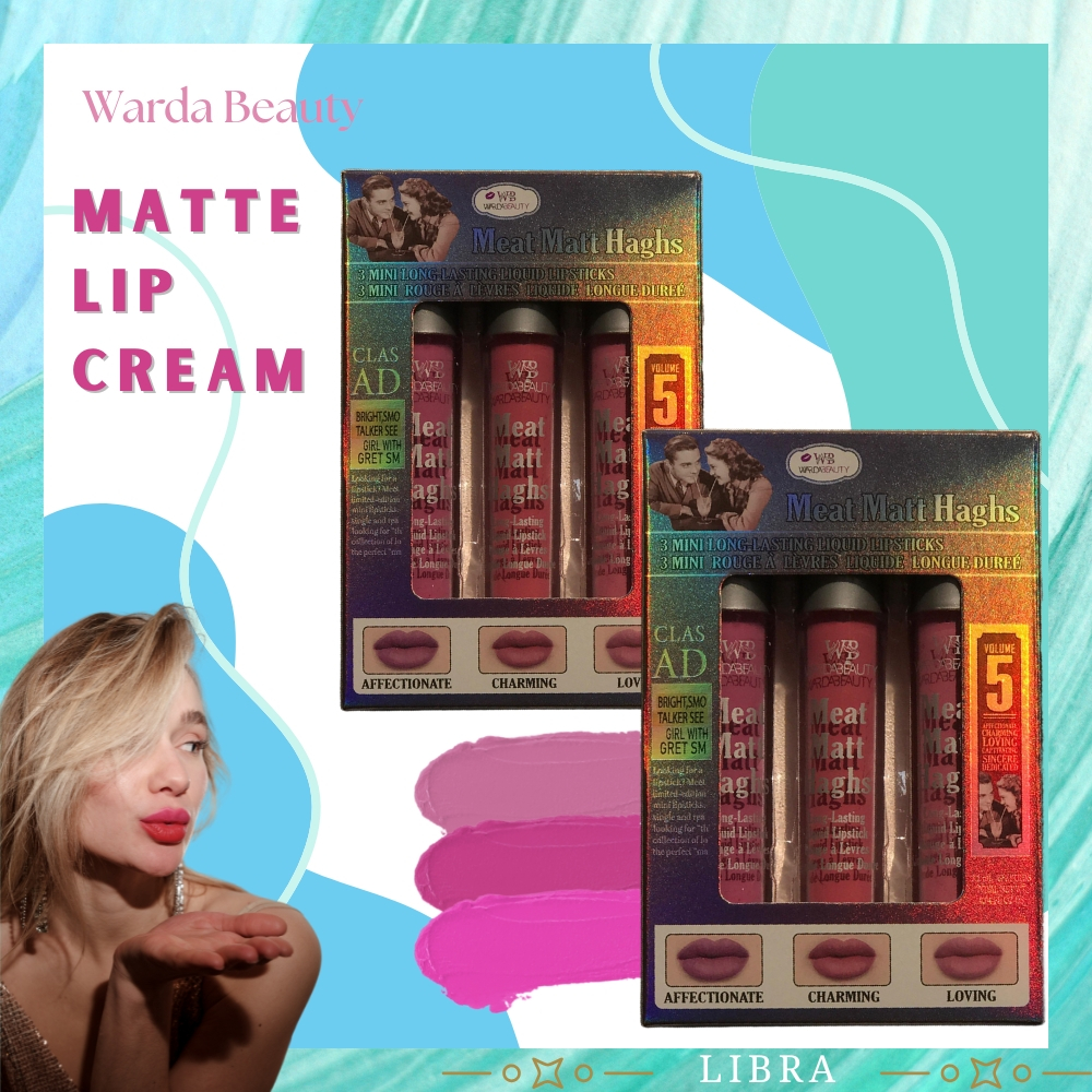 ☍ on.libra ☍ Warda Beauty Matte Lip Cream Lipstick Import Tahan Lama JJ012