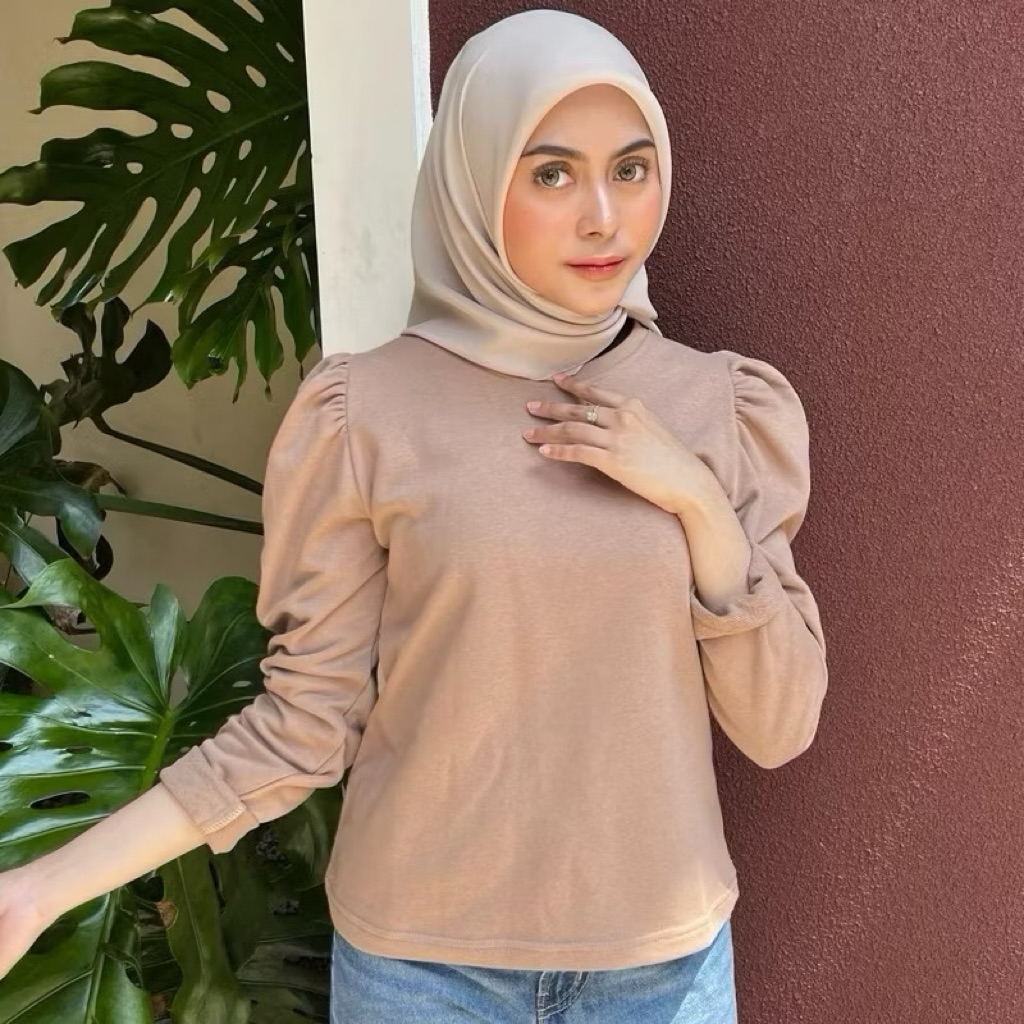 BLOUSE PUFFY SHOULDER TOP DIPPEW / BLOUSE WANITA PUFFY / ATASAN WANITA PUFFY