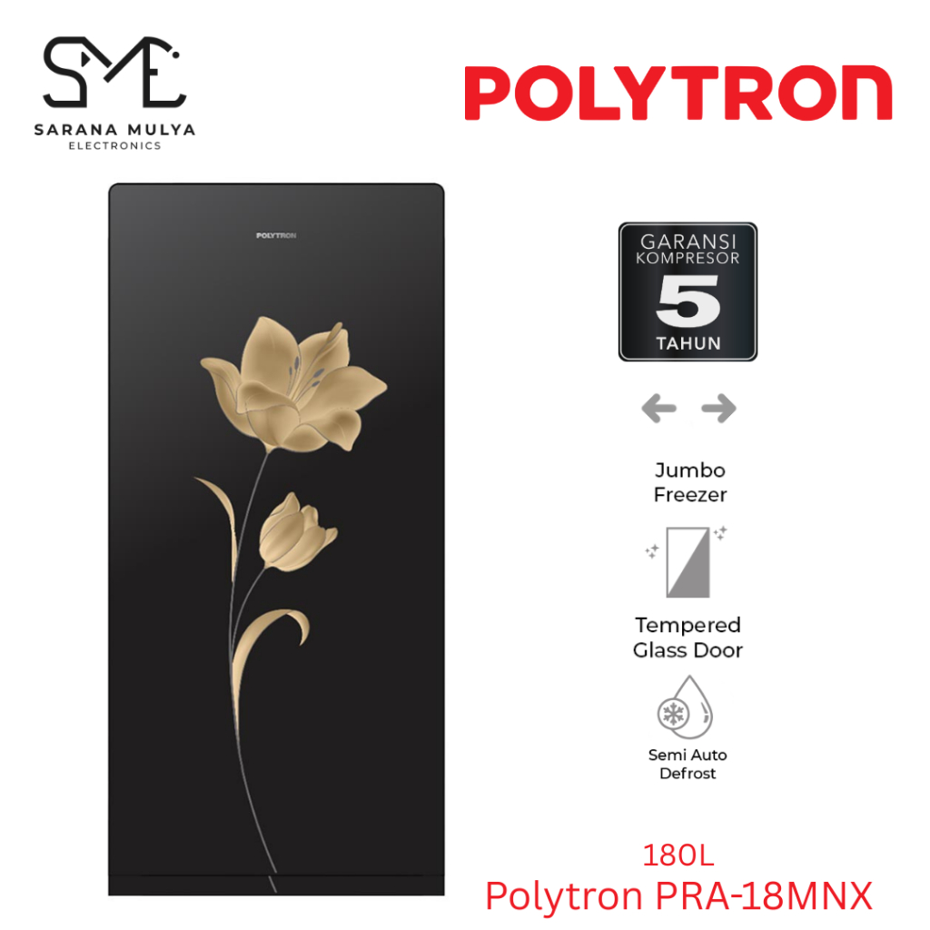 KULKAS POLYTRON 1 PINTU BESAR 180L PRA-18MNX