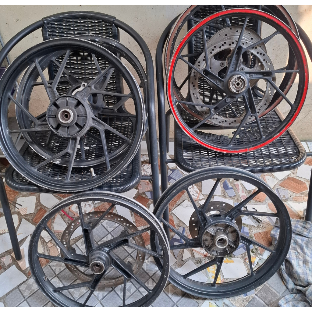 Velg depan belakang shogun 125 SP FL robot / satria fu enkei original copotan