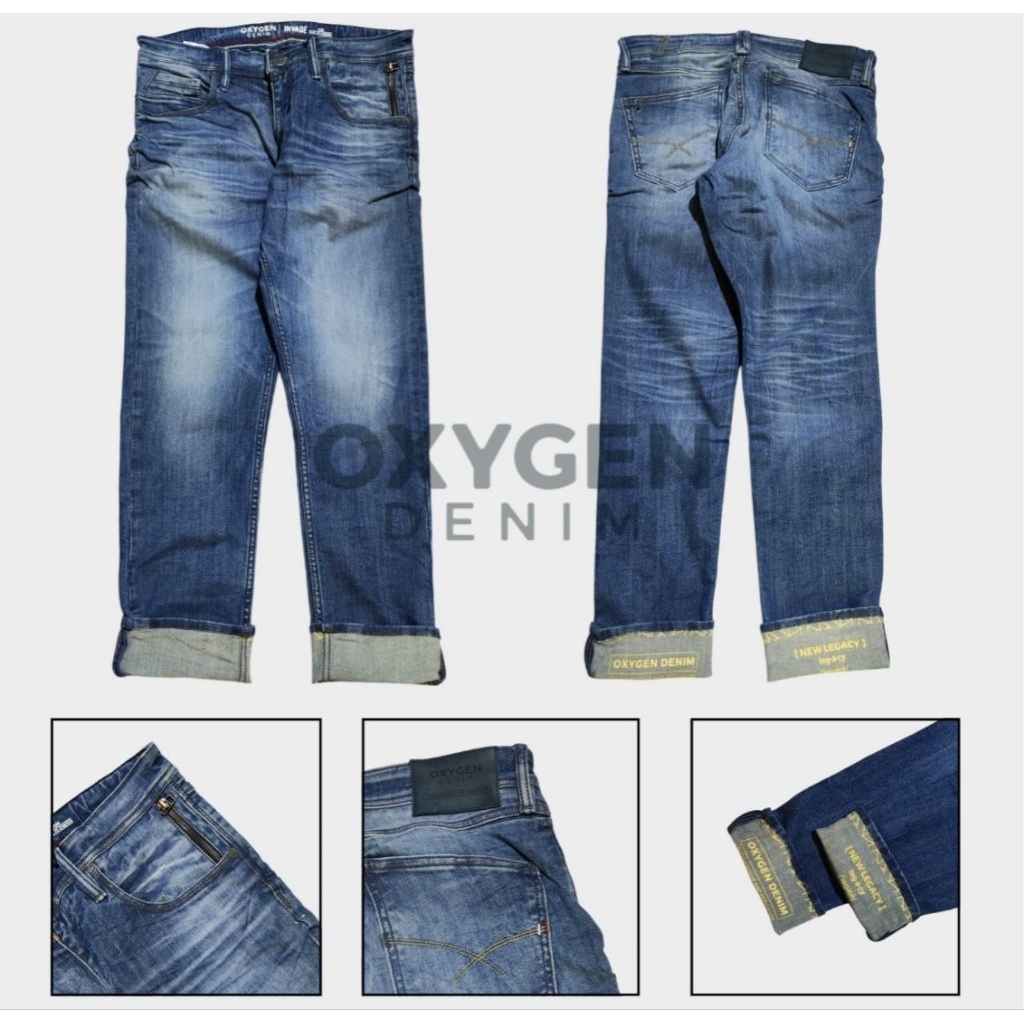 Celana Jeans Pria OXYGEN ORIGINAL Slimfit