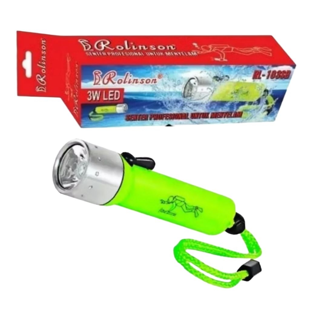 Senter Selam Anti Air Senter Led Diving Flash Rolinson RL-103SB Waterproof