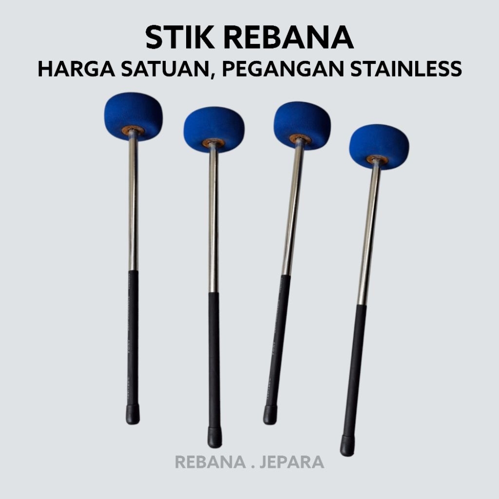 Stik Hadroh Bass Stainless Full Spon Rebana Hadroh
