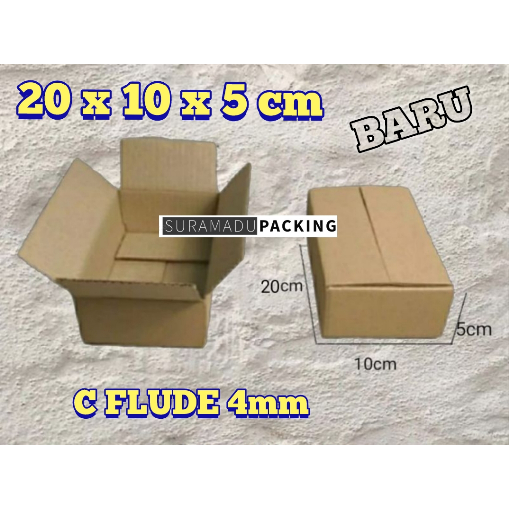 

Kardus box karton packing 20x10x5 cm Packing Polos dan Tebal 4mm C FLUDE