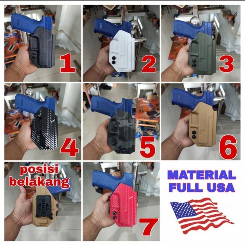 Sarung Holster HS9 OWB HS Polri HS Besar Luar Pinggang