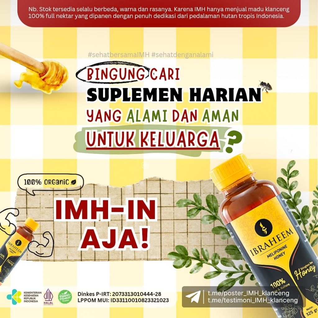 

MURAH Madu Klanceng IMH Full Bee Bread, Propolis dijamin Asli 100%