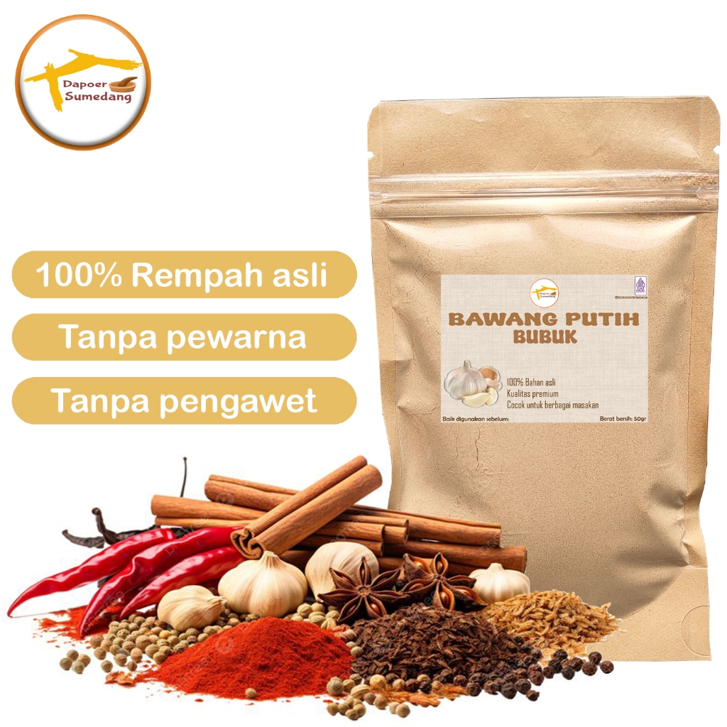 

Bawang Putih Bubuk/Ground Garlic/Rempah Murni/Garlic Powder/Bumbu Masak by Bumbu Dapoer Sumedang